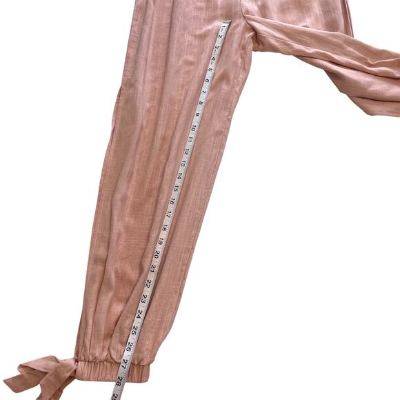 LULUS Taking a Vacation Light Pink Side Slit Jogger Pants Womens M, Coastal Boho - Picture 8 of 11